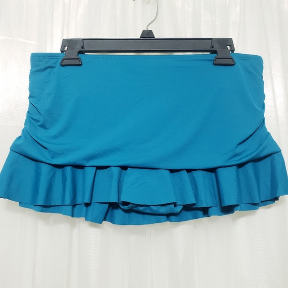 Sz 10 La Blanca  Island Goddess Ruffle Swim Skirt - Picture 7 of 16